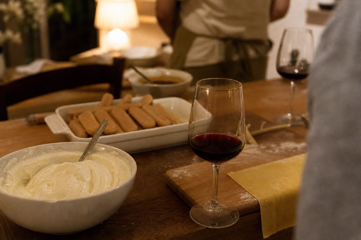 Pasta & Tiramisu Making with Unlimited Wine